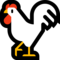 Rooster emoji on Microsoft